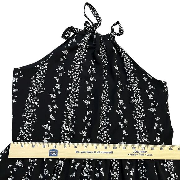 BCBGeneration Floral Maxi Dress XS Halter Neck Tiered A-line Boho Casual Crepe - Picture 8 of 10